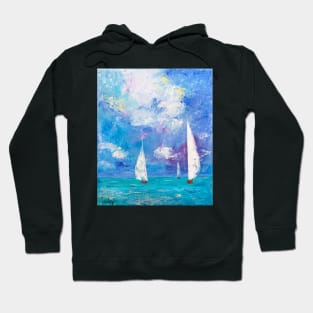 Sailboats on the Mediterranean Hoodie